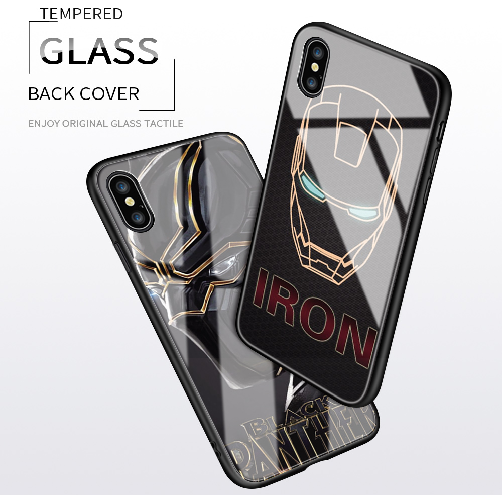 Hontinga for iPhone XR Back Cover Back Cover Luxury Tempered Glass