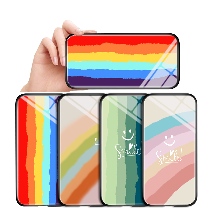 Jizetin for OPPO A3S A12E Realme C1 Glass Back Cover Luxury