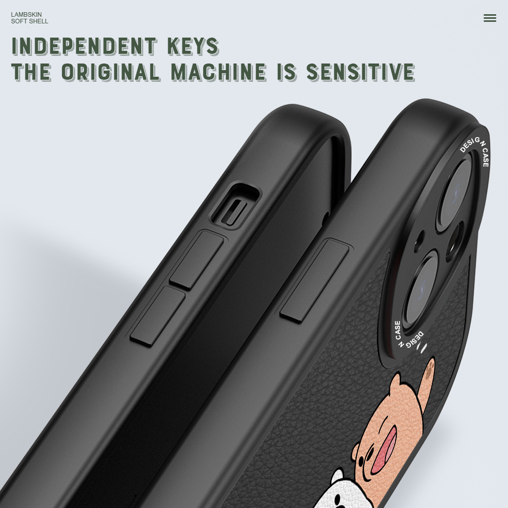 Jizetin for Samsung A52 A52 5G A52S 5G Back Cover Funny Bear