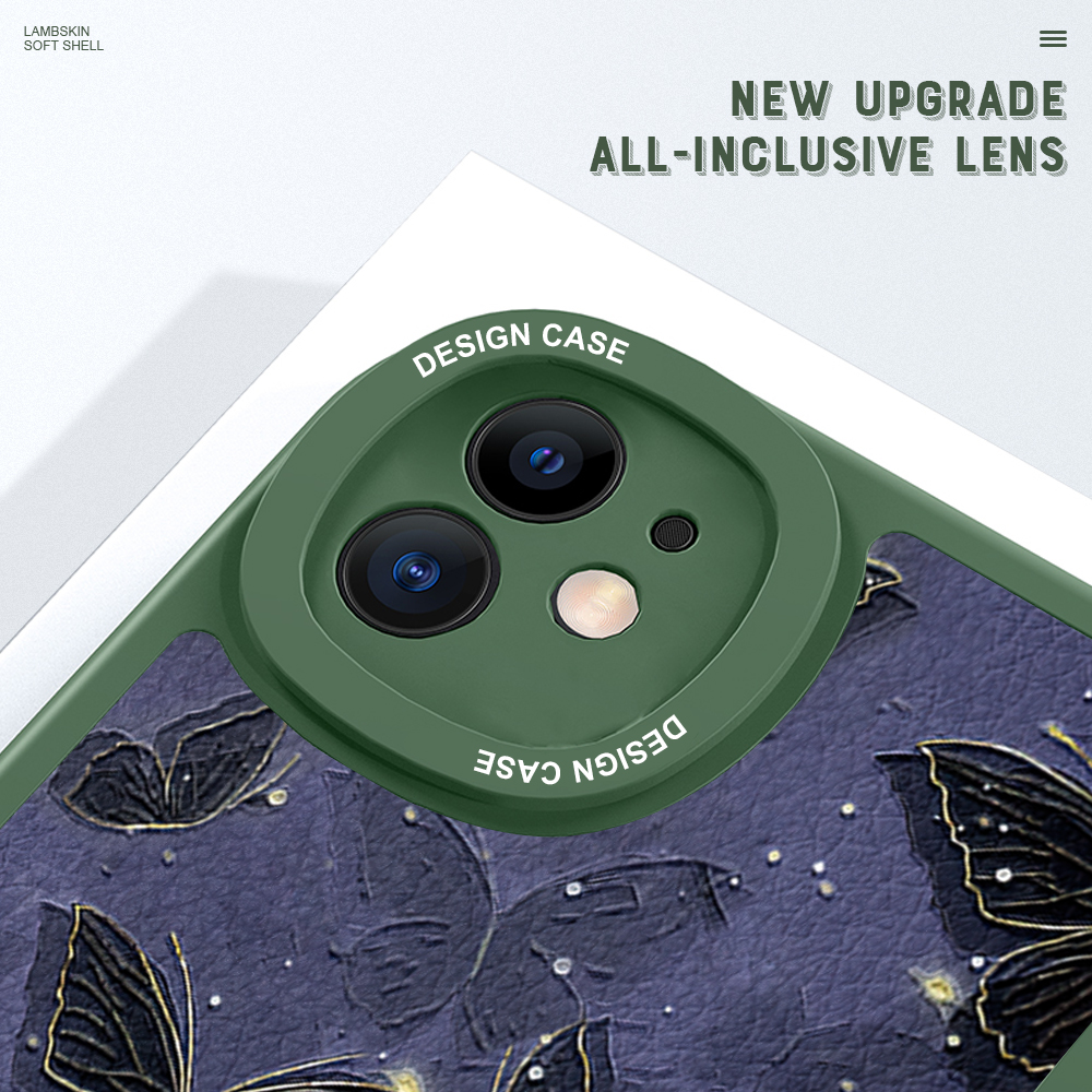 Jizetin for iPhone XS MAX Back Cover Bright Butterfly Lambskin