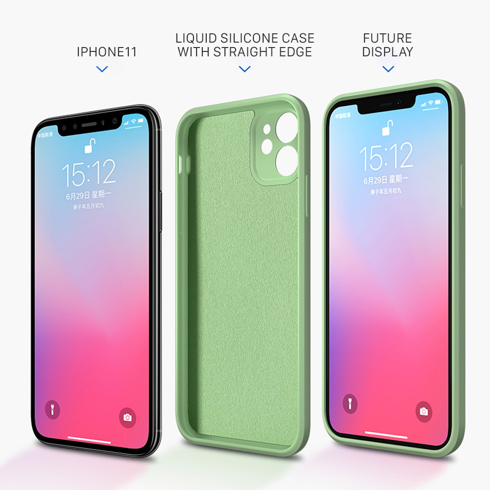 OPPO Reno Z Soft Square Liquid Silicone Phone Casing Full Cover Camera Shockproof Protection Rubber Case. 
