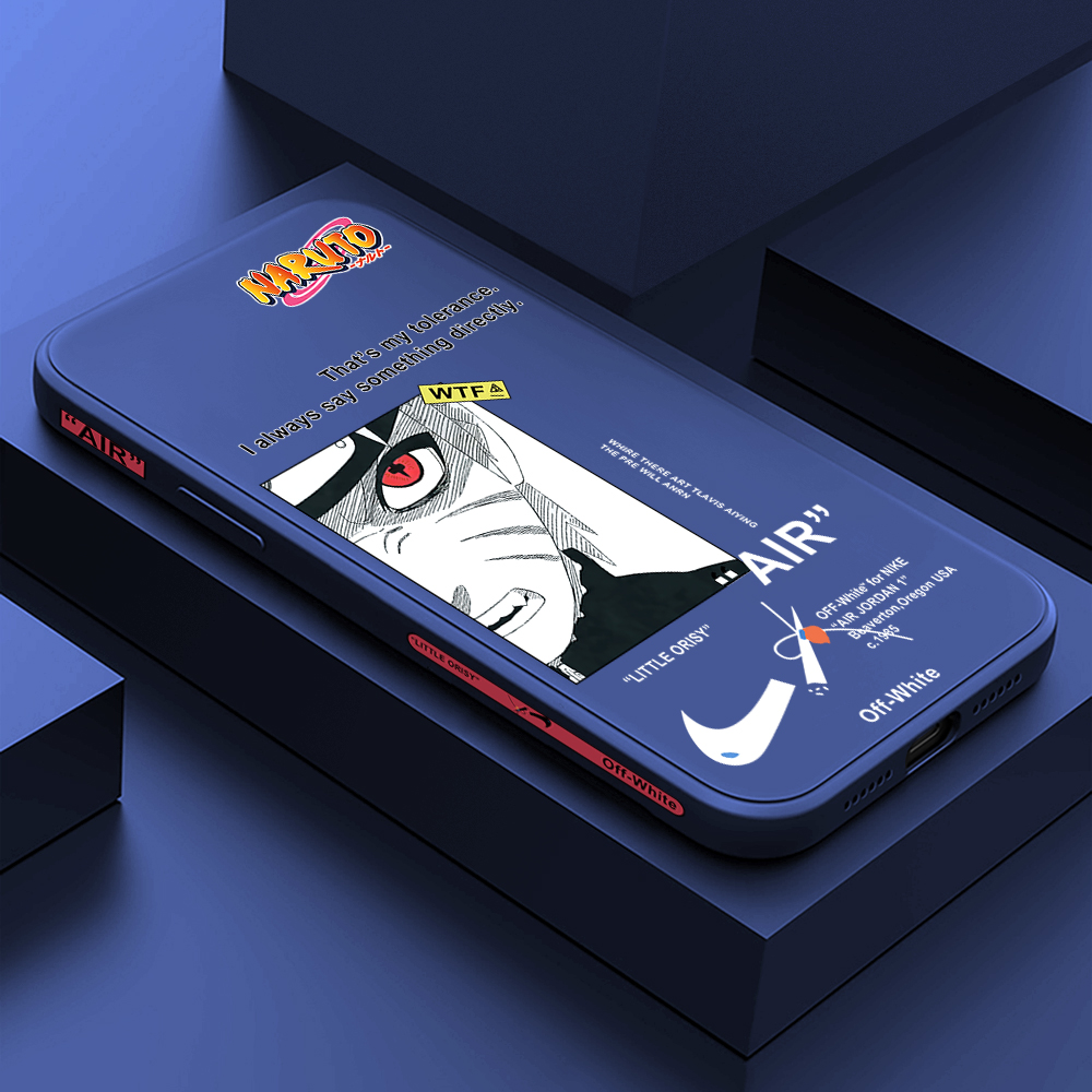 Hontinga for Infinix Hot 30 Back Cover New Anime Naruto Side Design Phone Case Square Soft Liquid Silicone Mobile Cover. 