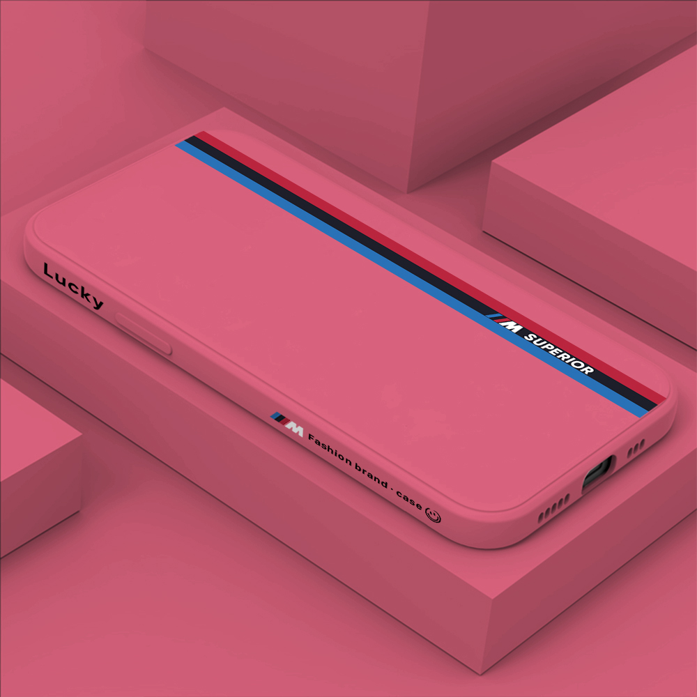 Hontinga for Xiaomi Poco M5 Back Cover Fashion Racing Side Design Phone Case Square Soft Liquid Silicone Mobile Cover. 