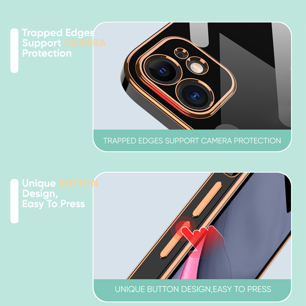 Hontinga for Realme C51 C53 Narzo N53 Note 50 Back Cover Free Strap Luxury 6D Plating Maple Leaf Side Pattern Case Soft Silicone Square Mobile Cover. 