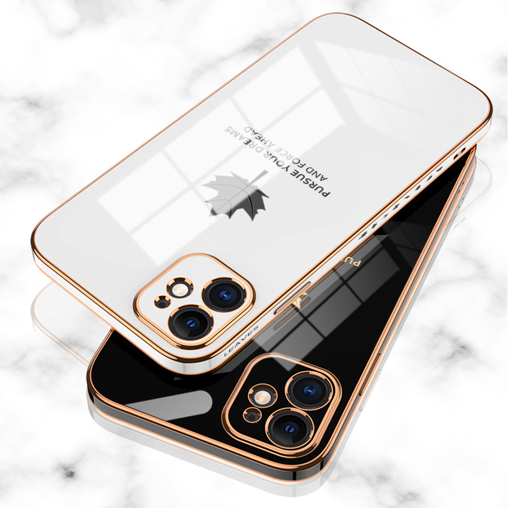 Hontinga for Realme C51 C53 Narzo N53 Note 50 Back Cover Free Strap Luxury 6D Plating Maple Leaf Side Pattern Case Soft Silicone Square Mobile Cover. 