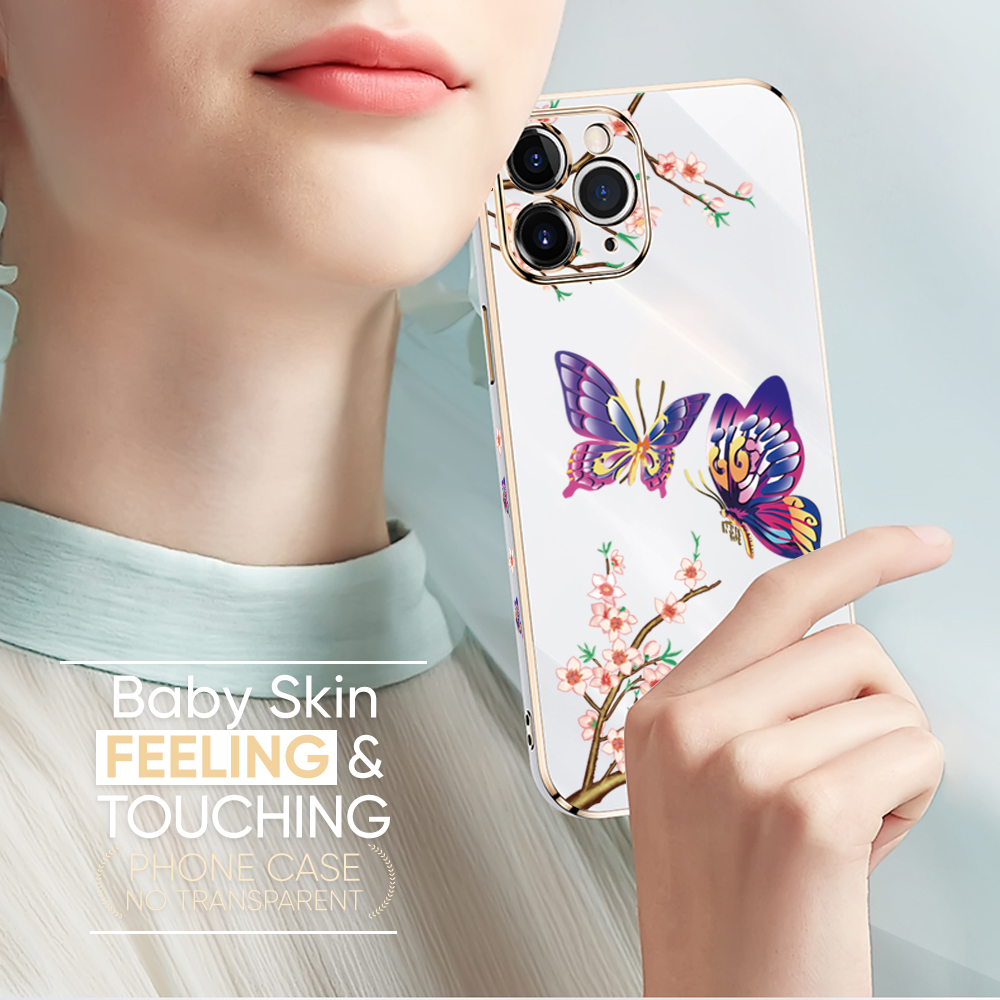For OPPO Reno2 F/Reno2 Z Colorful Cartoon Butterfly Square Edge