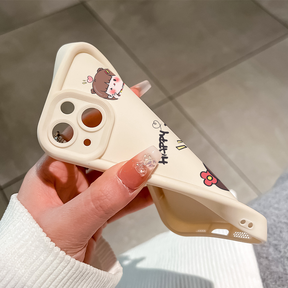 For OnePlus 8T Back Cover Cute Gril Pattern Mobile Cover Soft