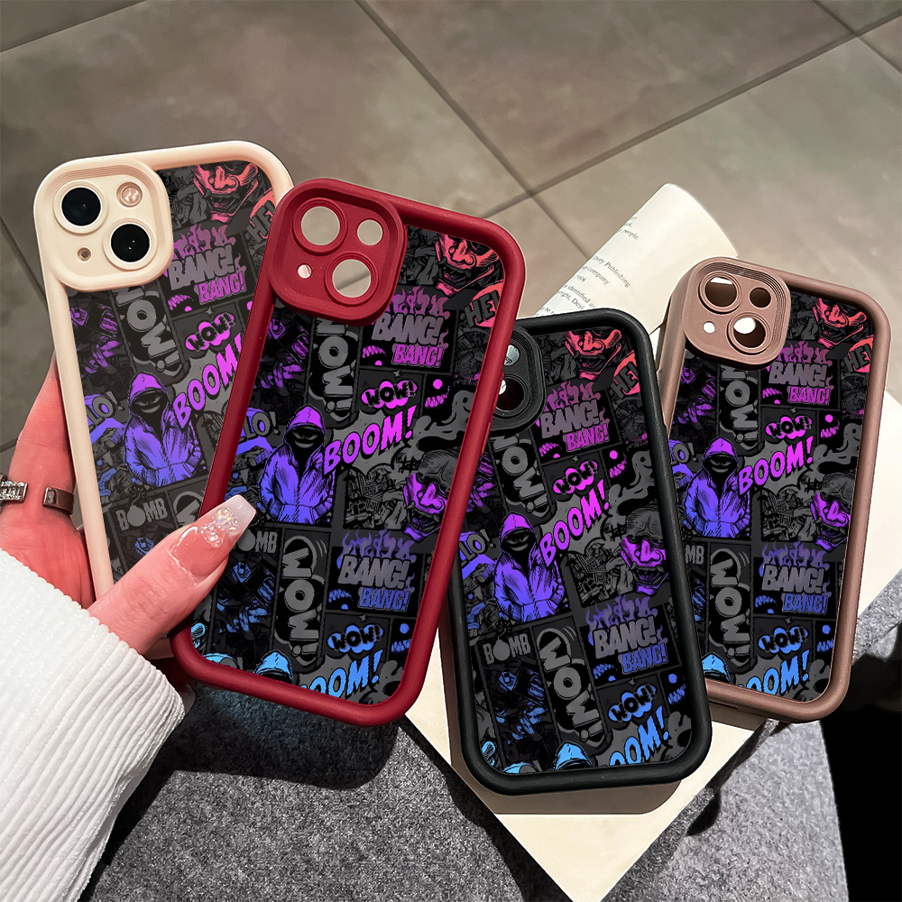 AMORVOR for Redmi Note Note Pro Back Cover Graffiti Comics